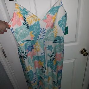 Tropical floral jumpsuit